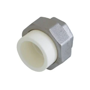 Racord olandez PPR, D 63 mm x 2", filet interior, alb